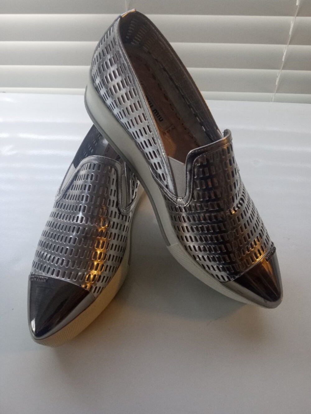 Miu Miu Metallic Shoes